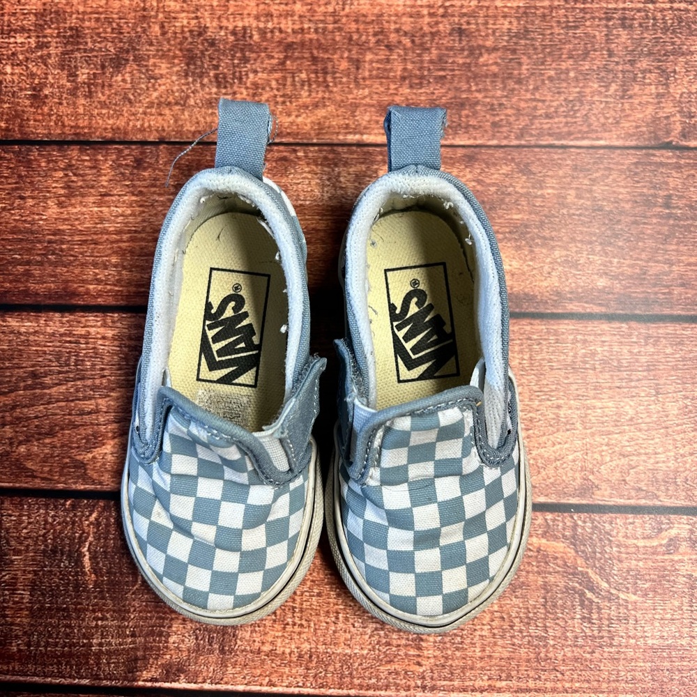 Vans Kids Checkered Blue Shoes